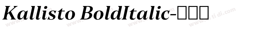 Kallisto BoldItalic字体转换